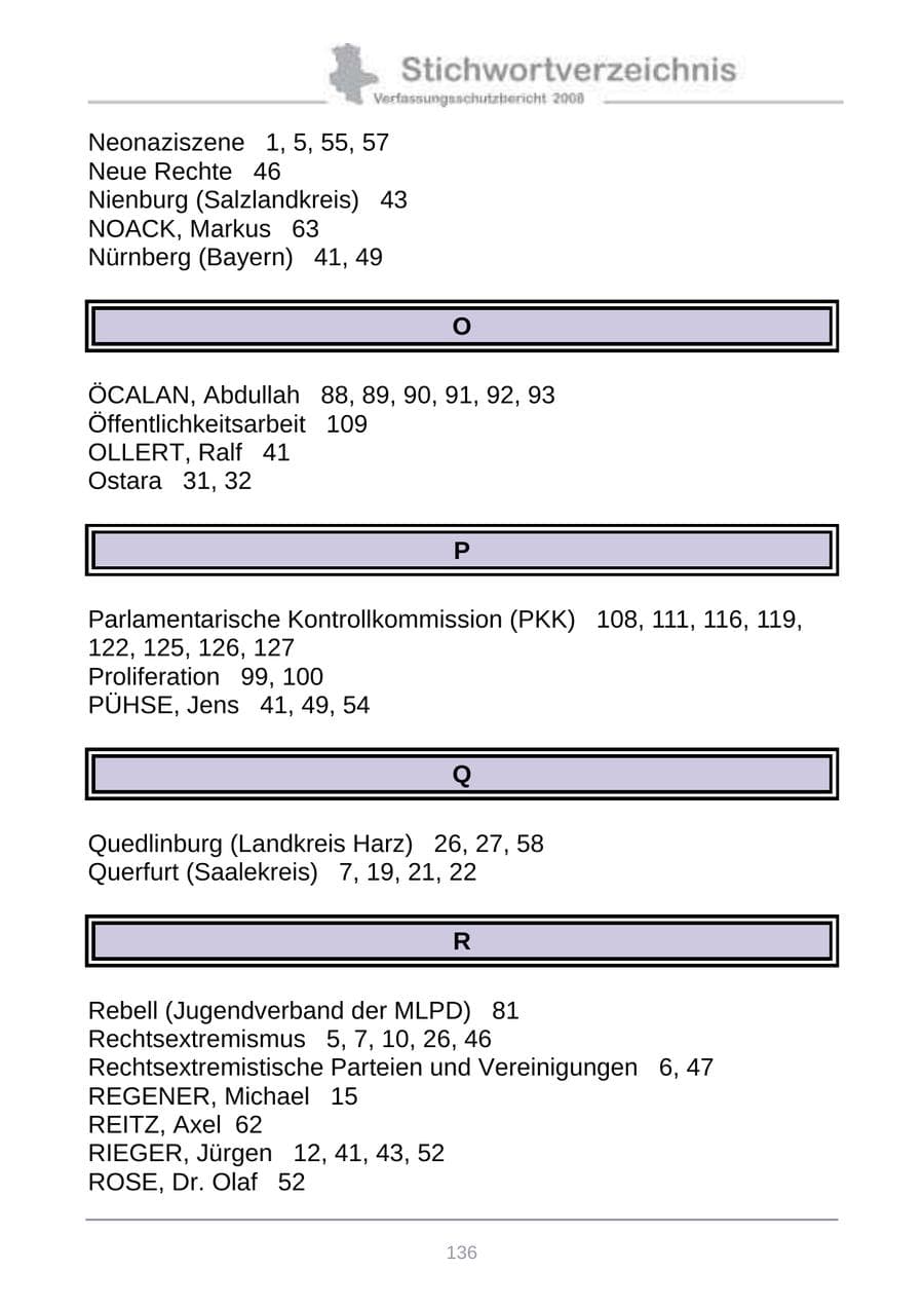 Seite 144 des Verfassungsschutzbericht 2008 Sachsen-Anhalt