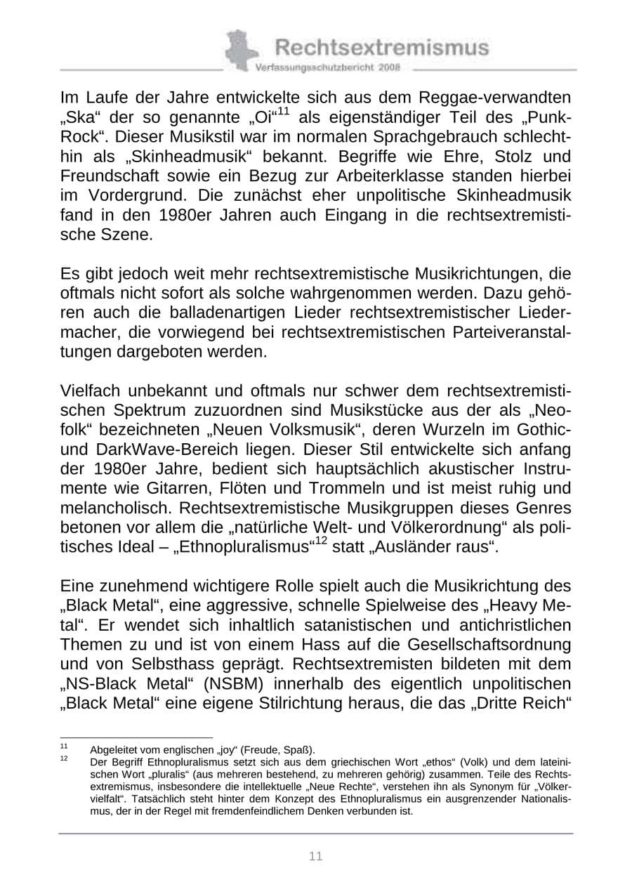 Seite 19 des Verfassungsschutzbericht 2008 Sachsen-Anhalt