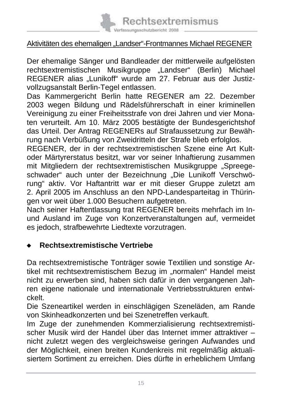 Seite 23 des Verfassungsschutzbericht 2008 Sachsen-Anhalt