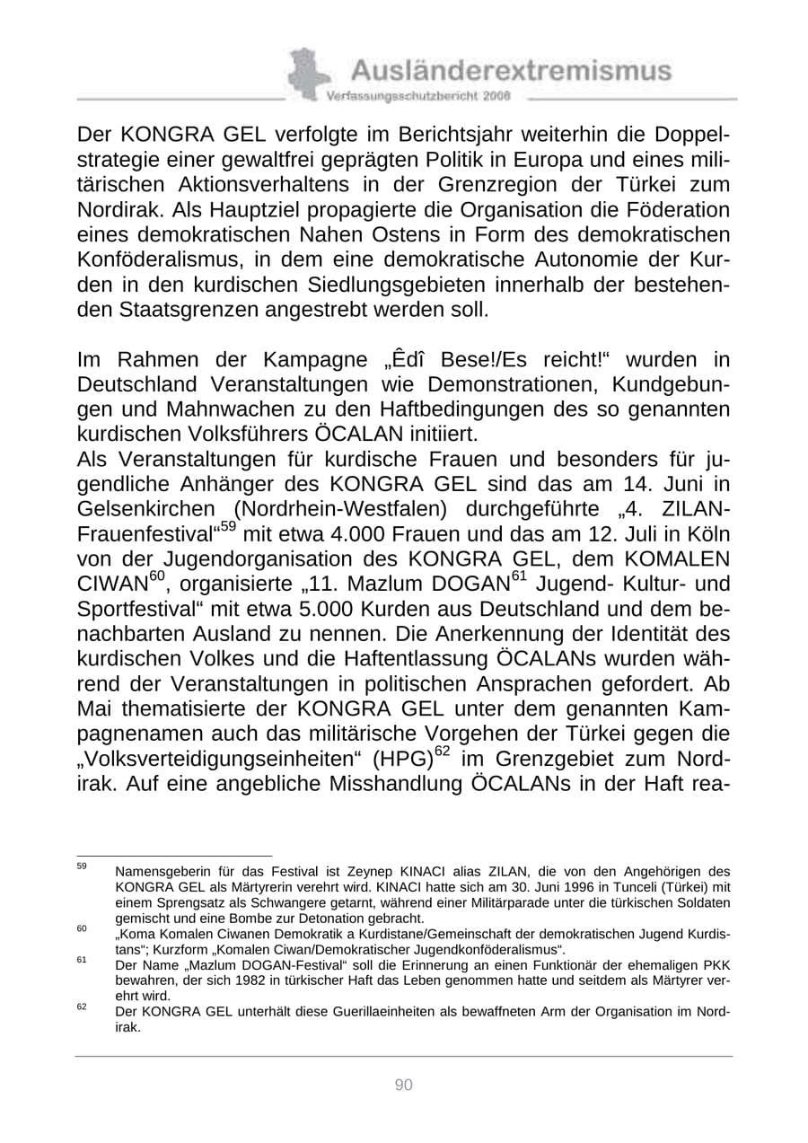 Seite 98 des Verfassungsschutzbericht 2008 Sachsen-Anhalt