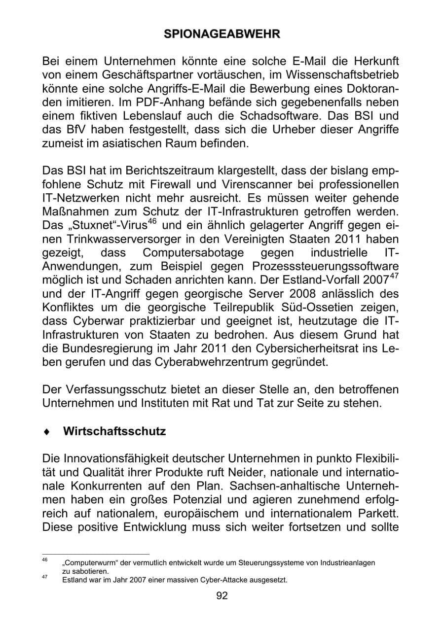 Seite 101 des Verfassungsschutzbericht 2011 Sachsen-Anhalt