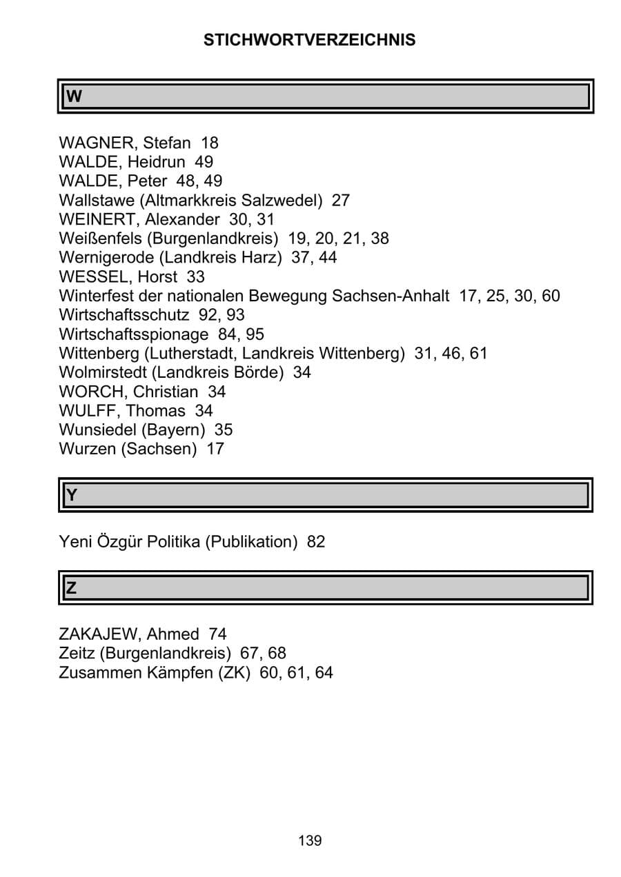 Seite 148 des Verfassungsschutzbericht 2011 Sachsen-Anhalt