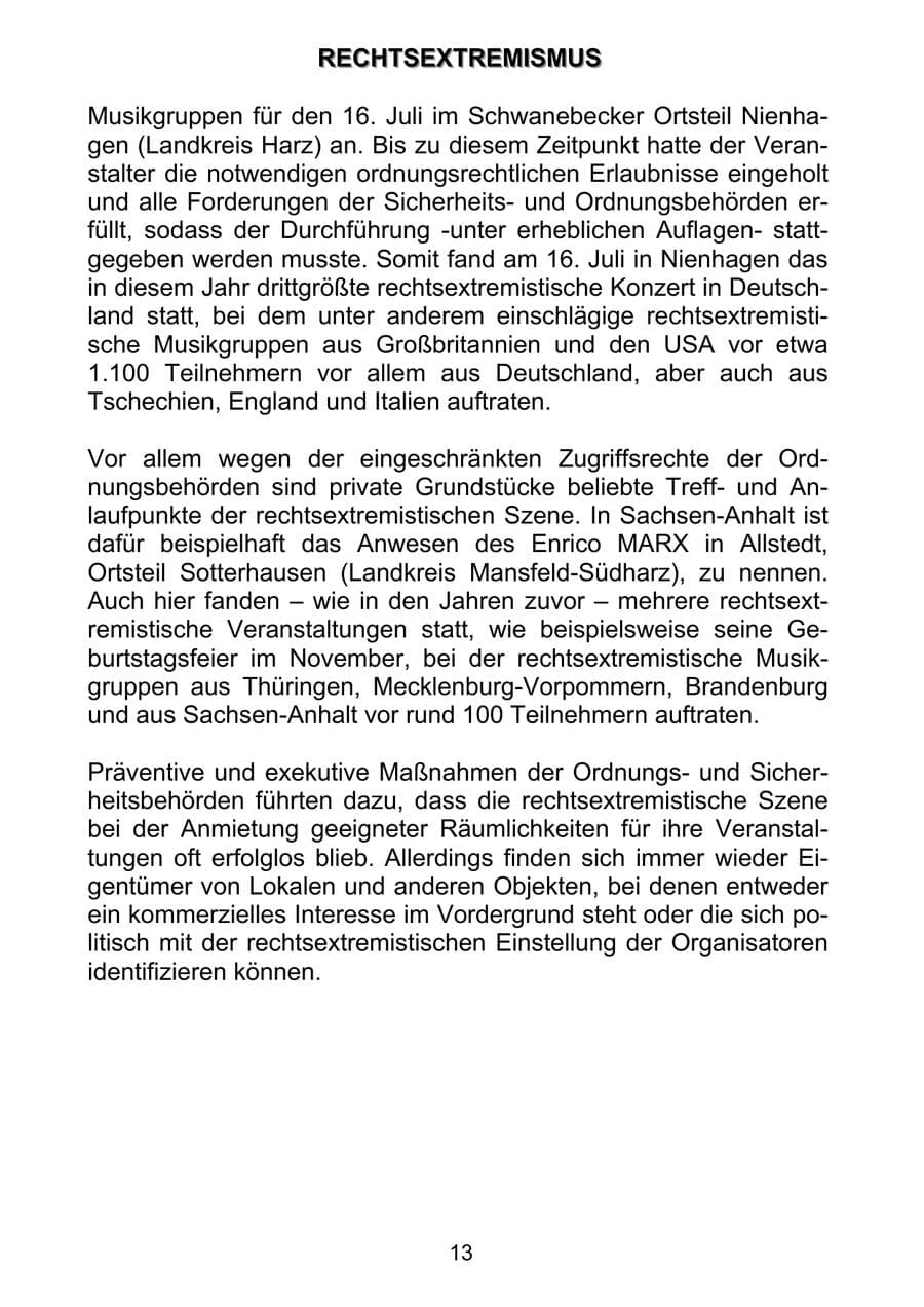 Seite 22 des Verfassungsschutzbericht 2011 Sachsen-Anhalt
