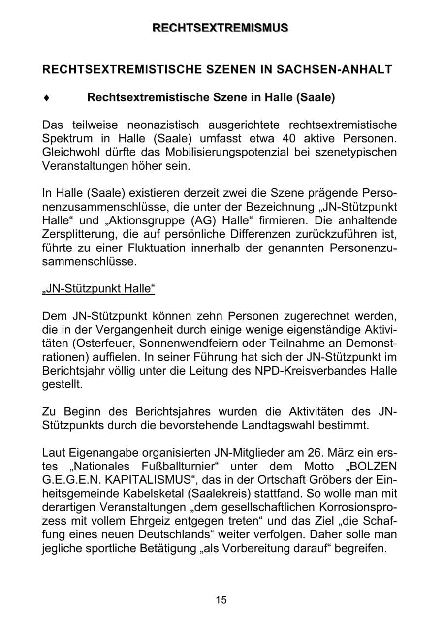 Seite 24 des Verfassungsschutzbericht 2011 Sachsen-Anhalt
