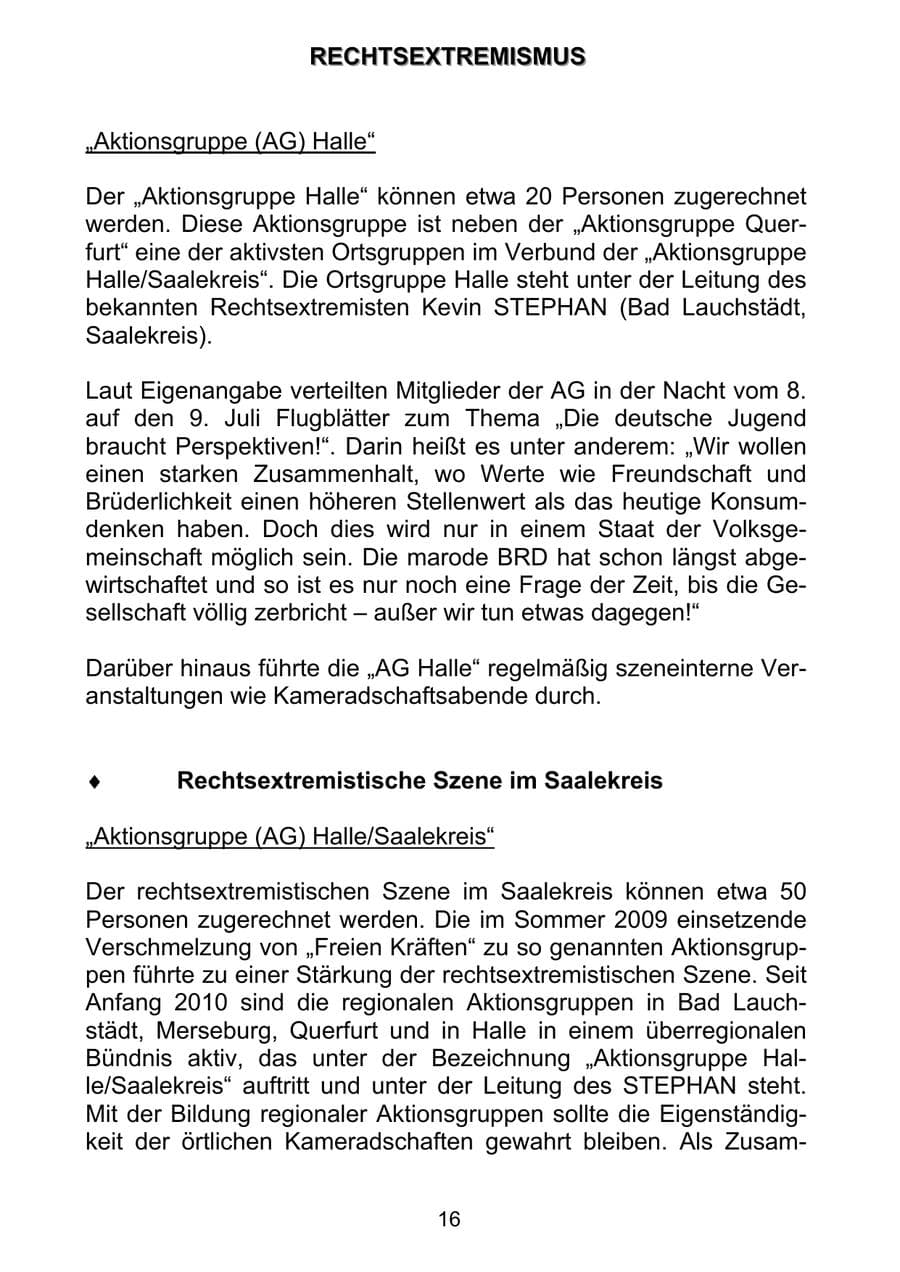 Seite 25 des Verfassungsschutzbericht 2011 Sachsen-Anhalt