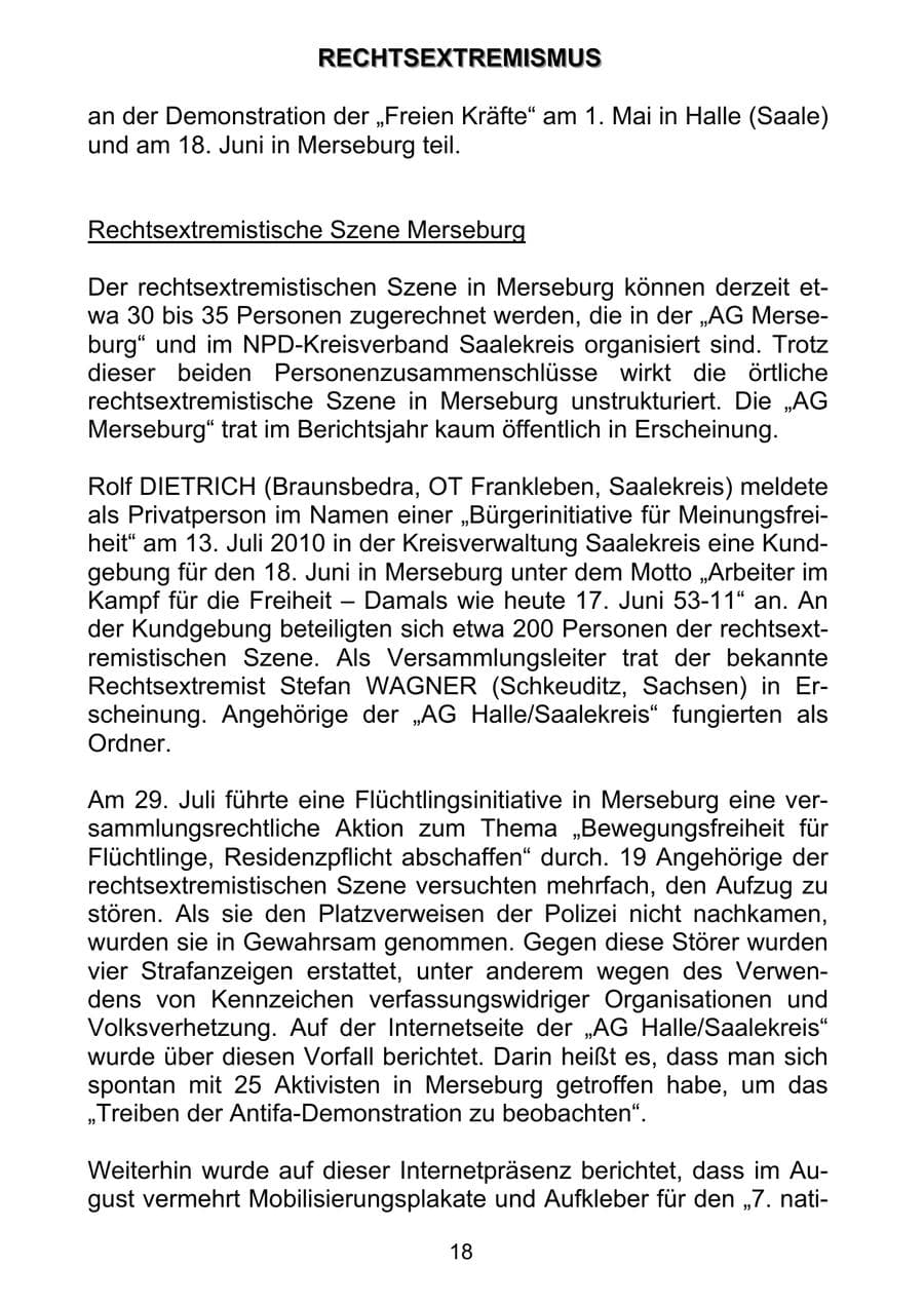 Seite 27 des Verfassungsschutzbericht 2011 Sachsen-Anhalt