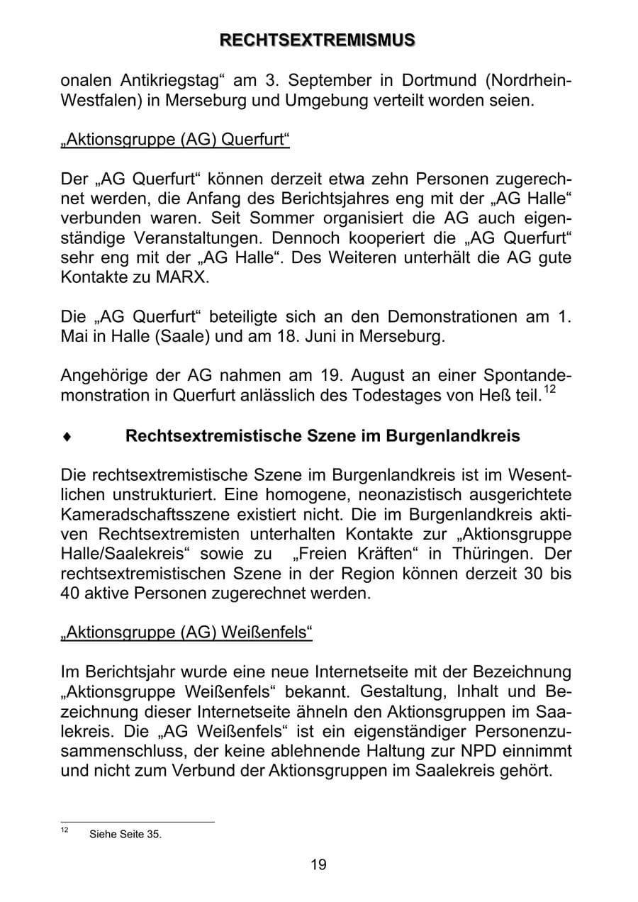 Seite 28 des Verfassungsschutzbericht 2011 Sachsen-Anhalt