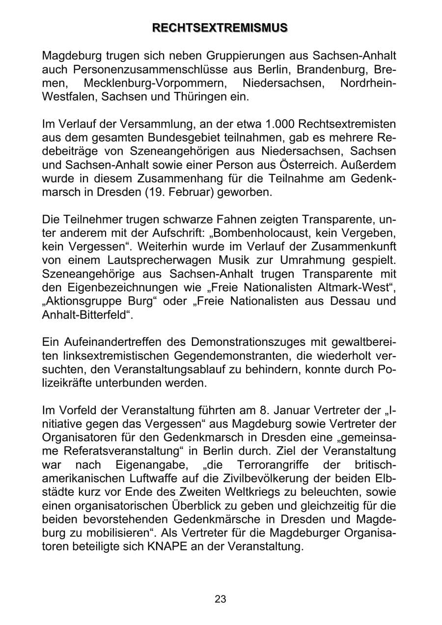 Seite 32 des Verfassungsschutzbericht 2011 Sachsen-Anhalt