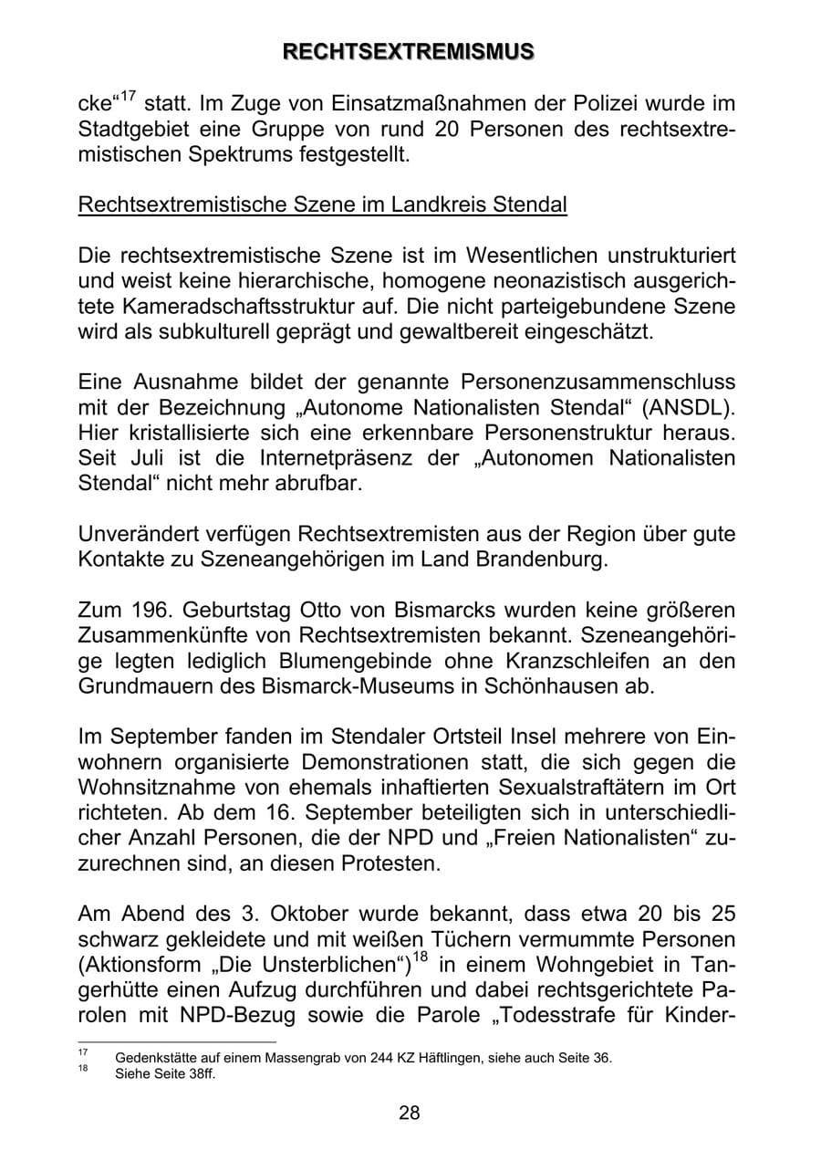 Seite 37 des Verfassungsschutzbericht 2011 Sachsen-Anhalt