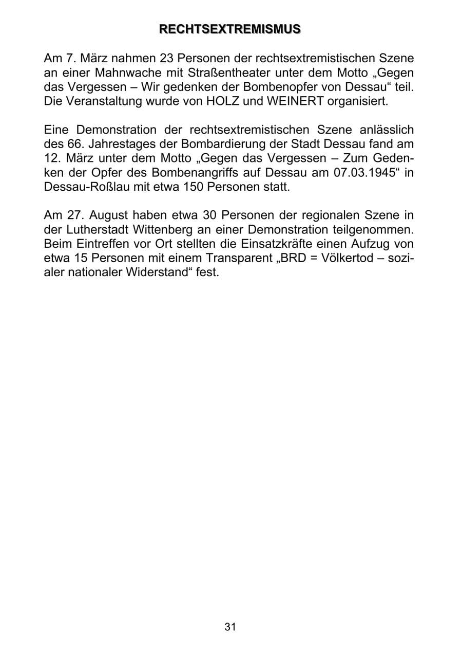 Seite 40 des Verfassungsschutzbericht 2011 Sachsen-Anhalt