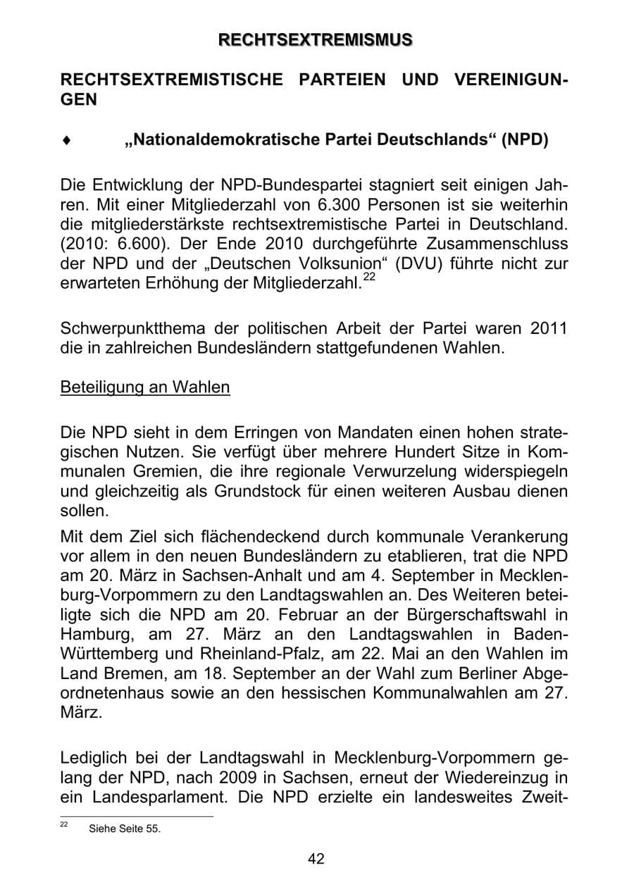 Seite 51 des Verfassungsschutzbericht 2011 Sachsen-Anhalt