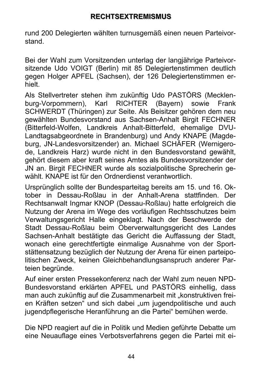 Seite 53 des Verfassungsschutzbericht 2011 Sachsen-Anhalt