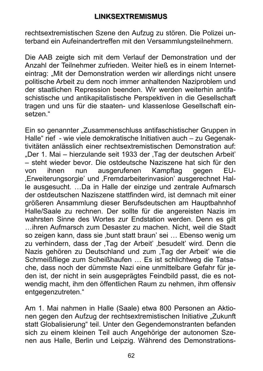 Seite 71 des Verfassungsschutzbericht 2011 Sachsen-Anhalt