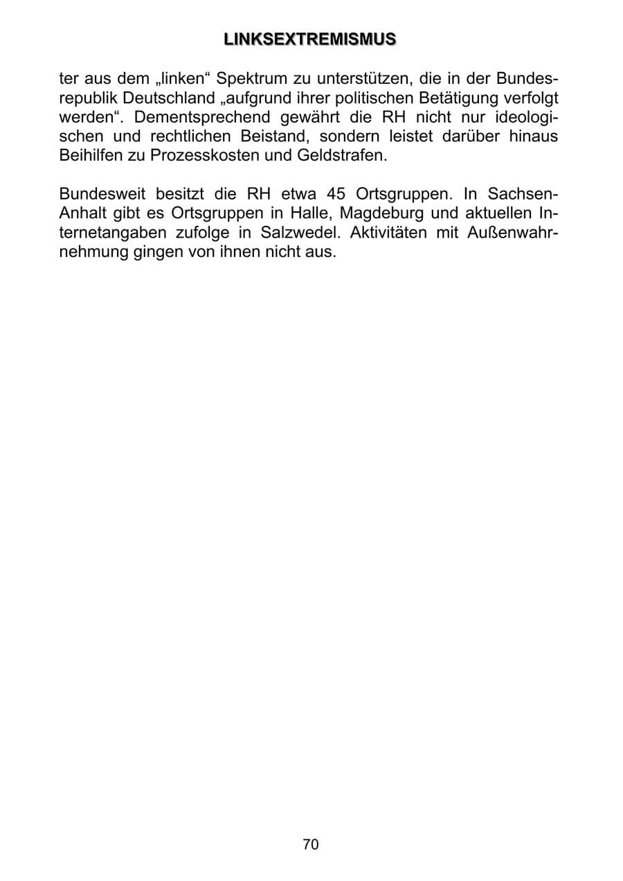 Seite 79 des Verfassungsschutzbericht 2011 Sachsen-Anhalt
