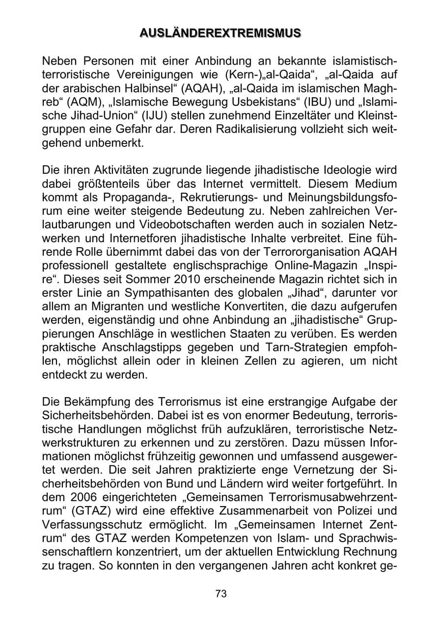 Seite 82 des Verfassungsschutzbericht 2011 Sachsen-Anhalt