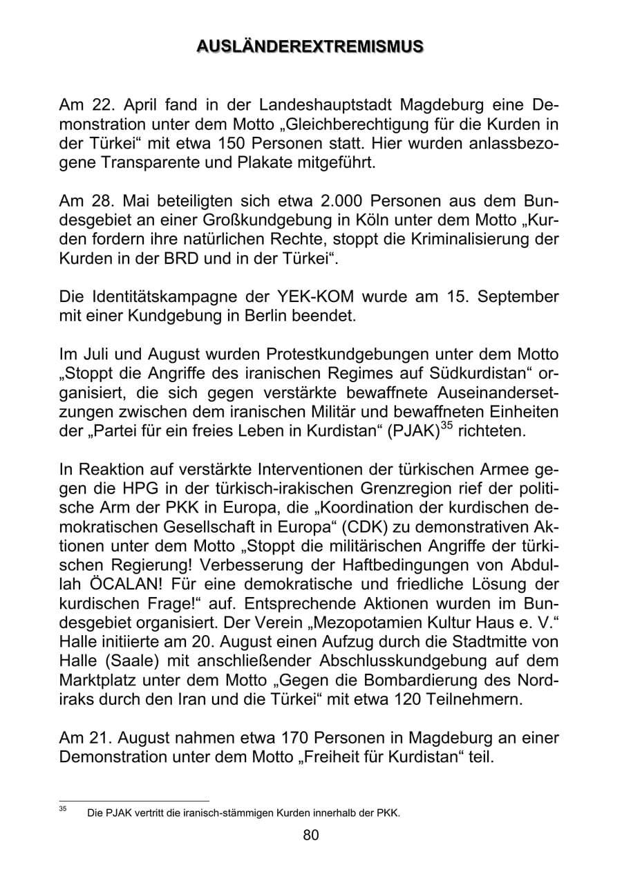 Seite 89 des Verfassungsschutzbericht 2011 Sachsen-Anhalt