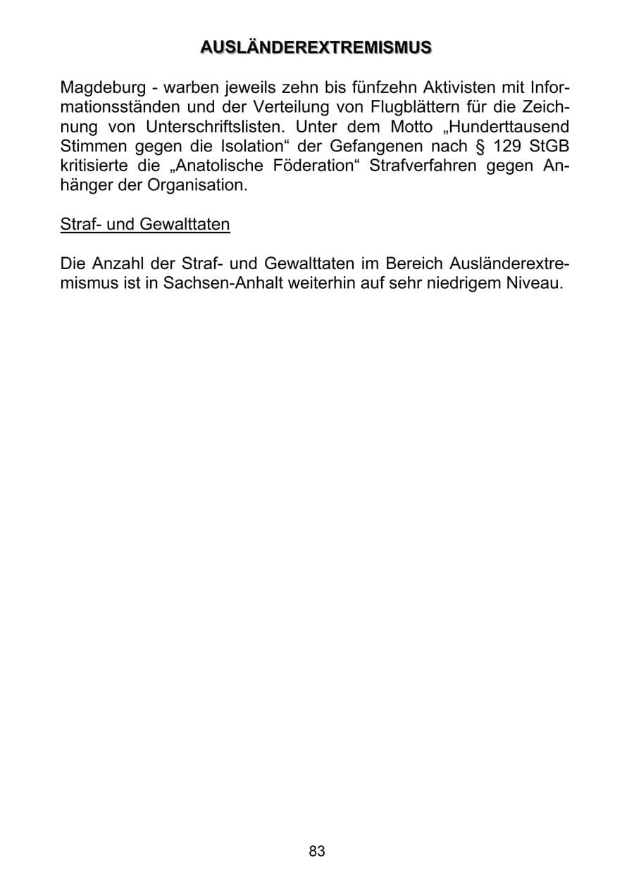 Seite 92 des Verfassungsschutzbericht 2011 Sachsen-Anhalt