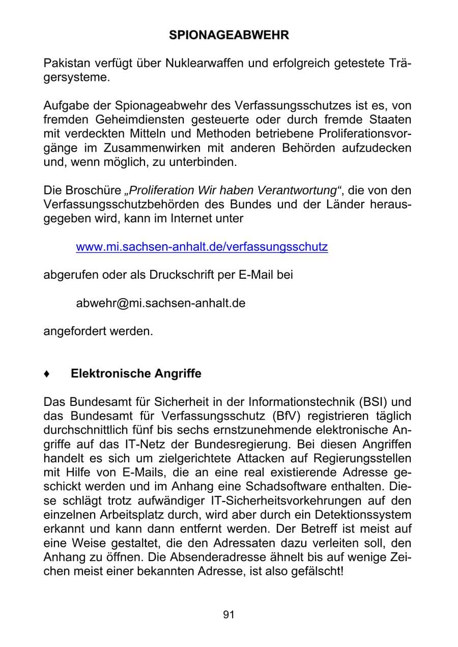 Seite 100 des Verfassungsschutzbericht 2011 Sachsen-Anhalt