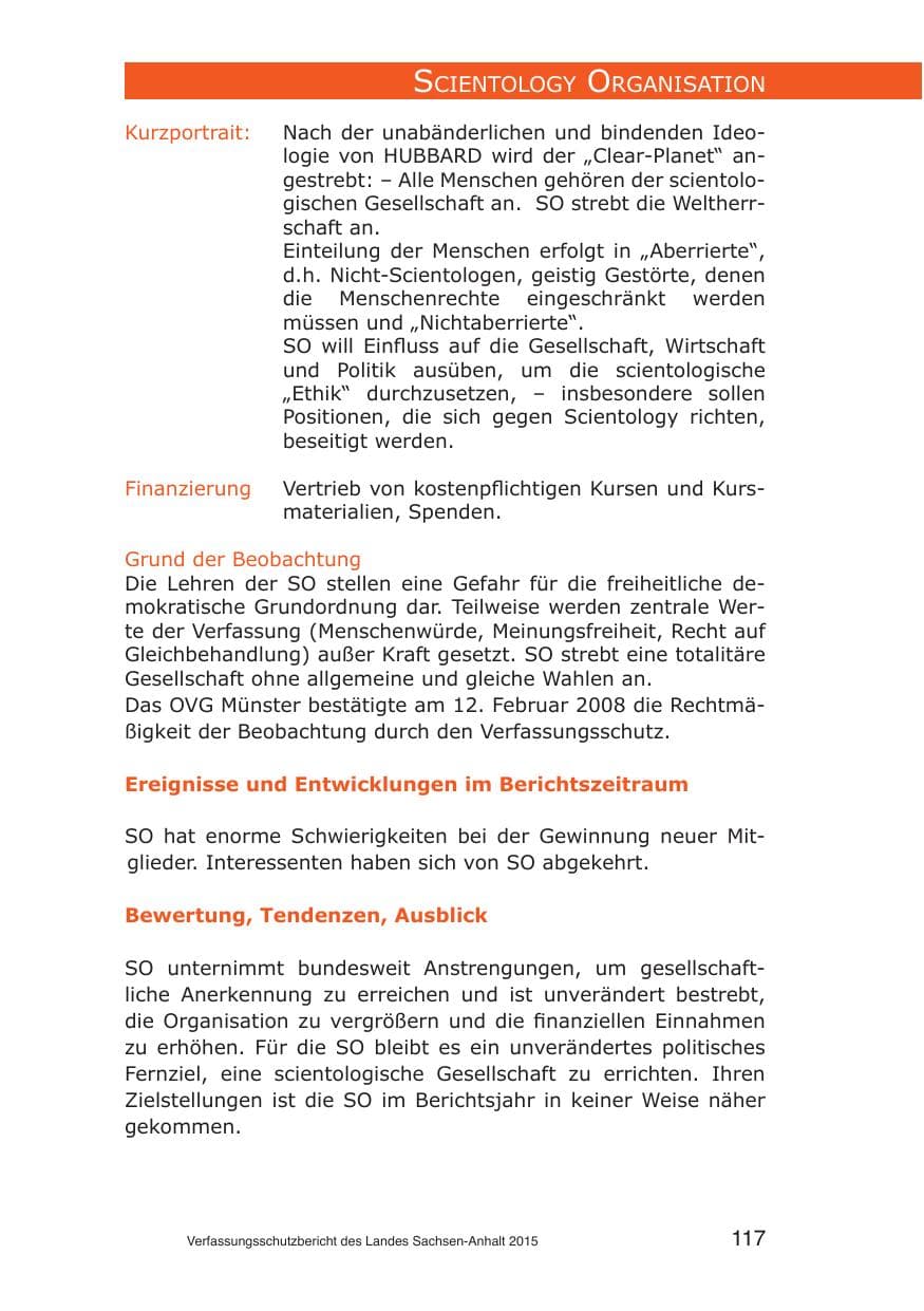 Seite 117 des Verfassungsschutzbericht 2015 Sachsen-Anhalt