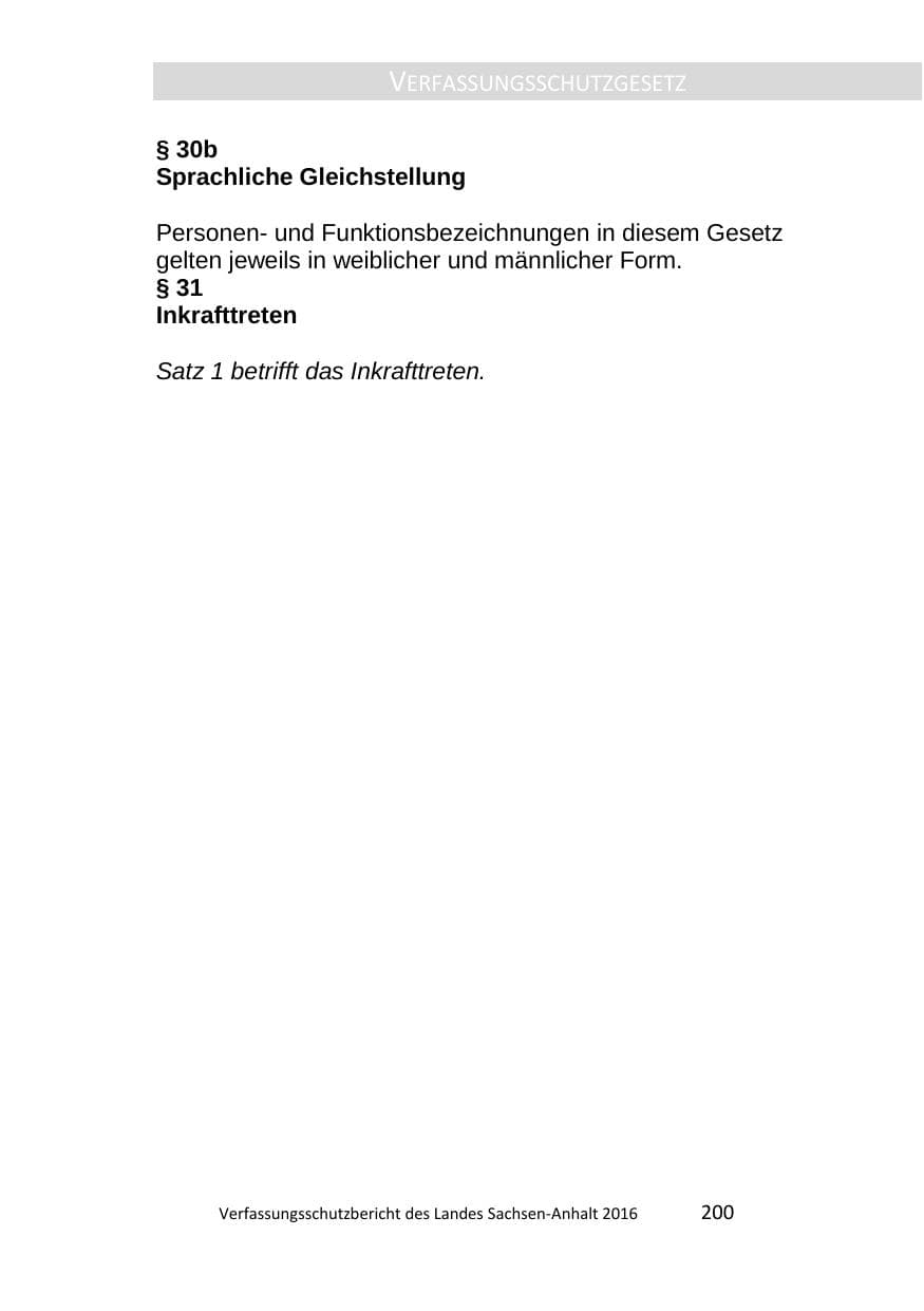 Seite 200 des Verfassungsschutzbericht 2016 Sachsen-Anhalt