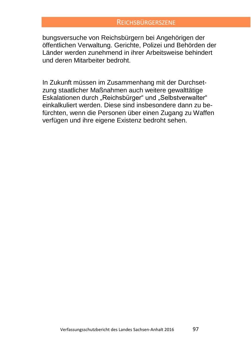 Seite 97 des Verfassungsschutzbericht 2016 Sachsen-Anhalt