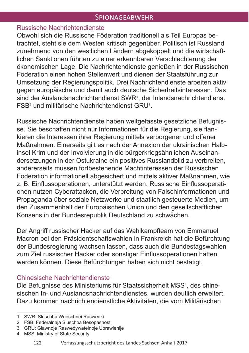 Seite 124 des Verfassungsschutzbericht 2017 Sachsen-Anhalt