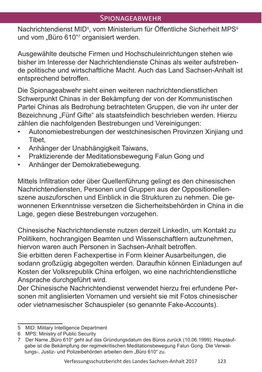 Seite 125 des Verfassungsschutzbericht 2017 Sachsen-Anhalt