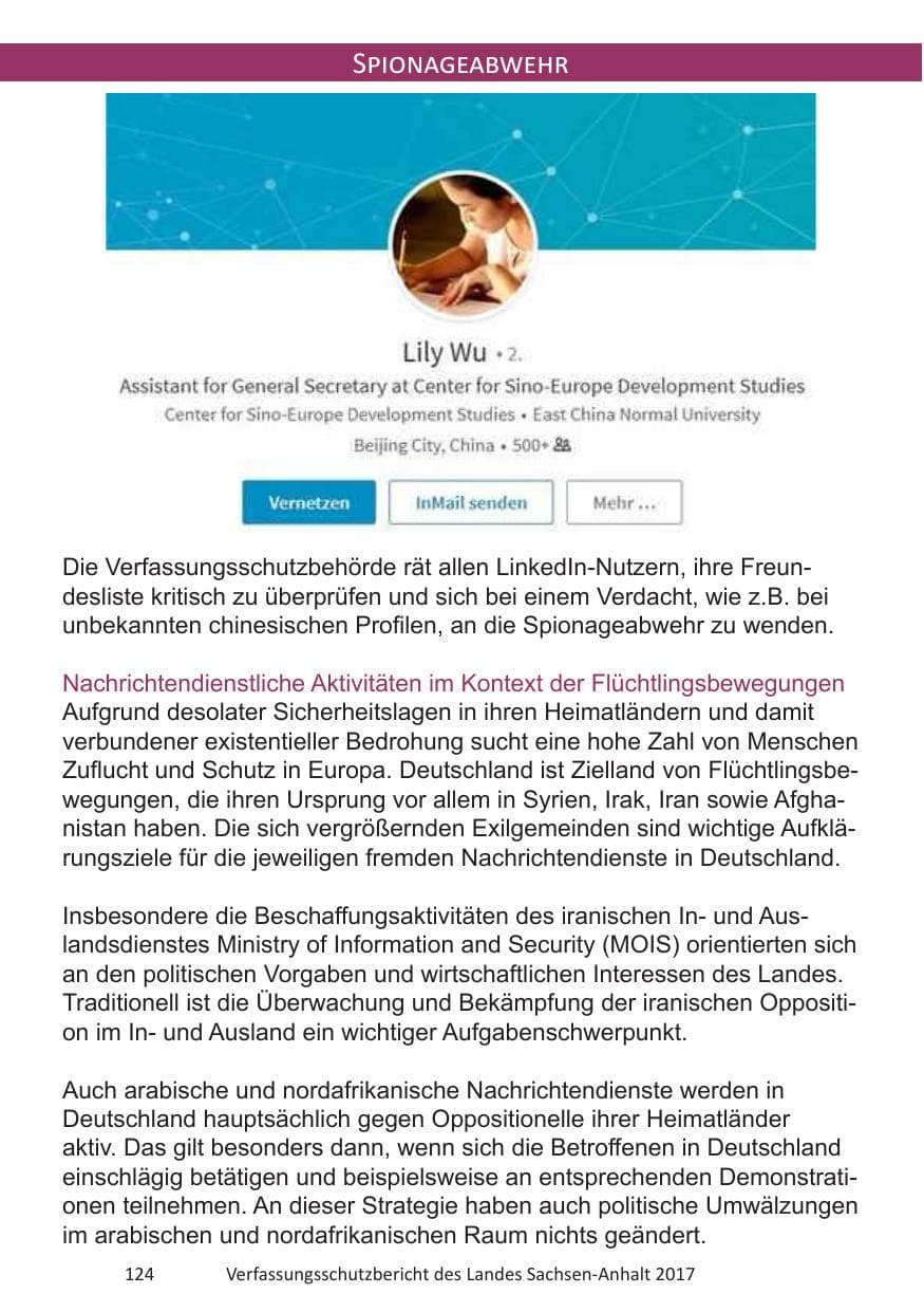 Seite 126 des Verfassungsschutzbericht 2017 Sachsen-Anhalt