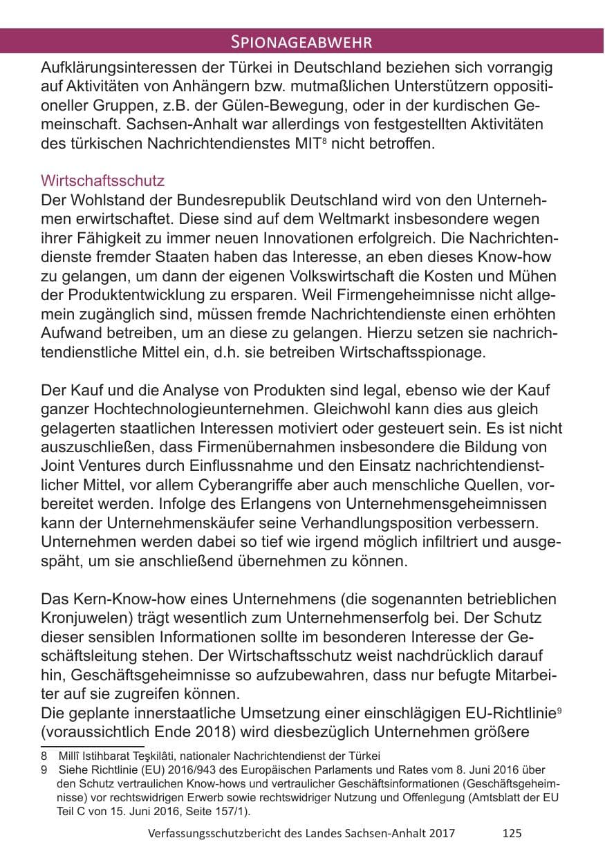 Seite 127 des Verfassungsschutzbericht 2017 Sachsen-Anhalt