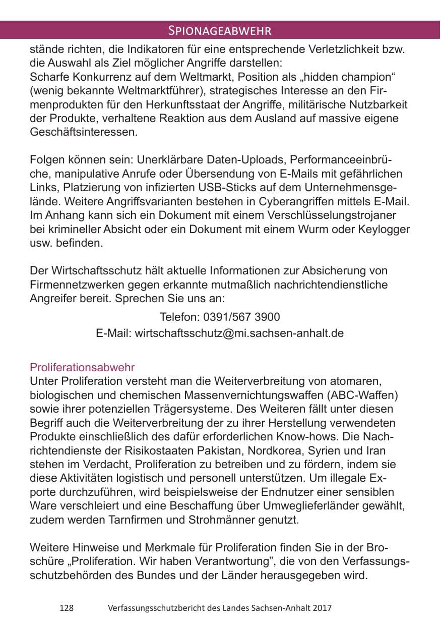 Seite 130 des Verfassungsschutzbericht 2017 Sachsen-Anhalt