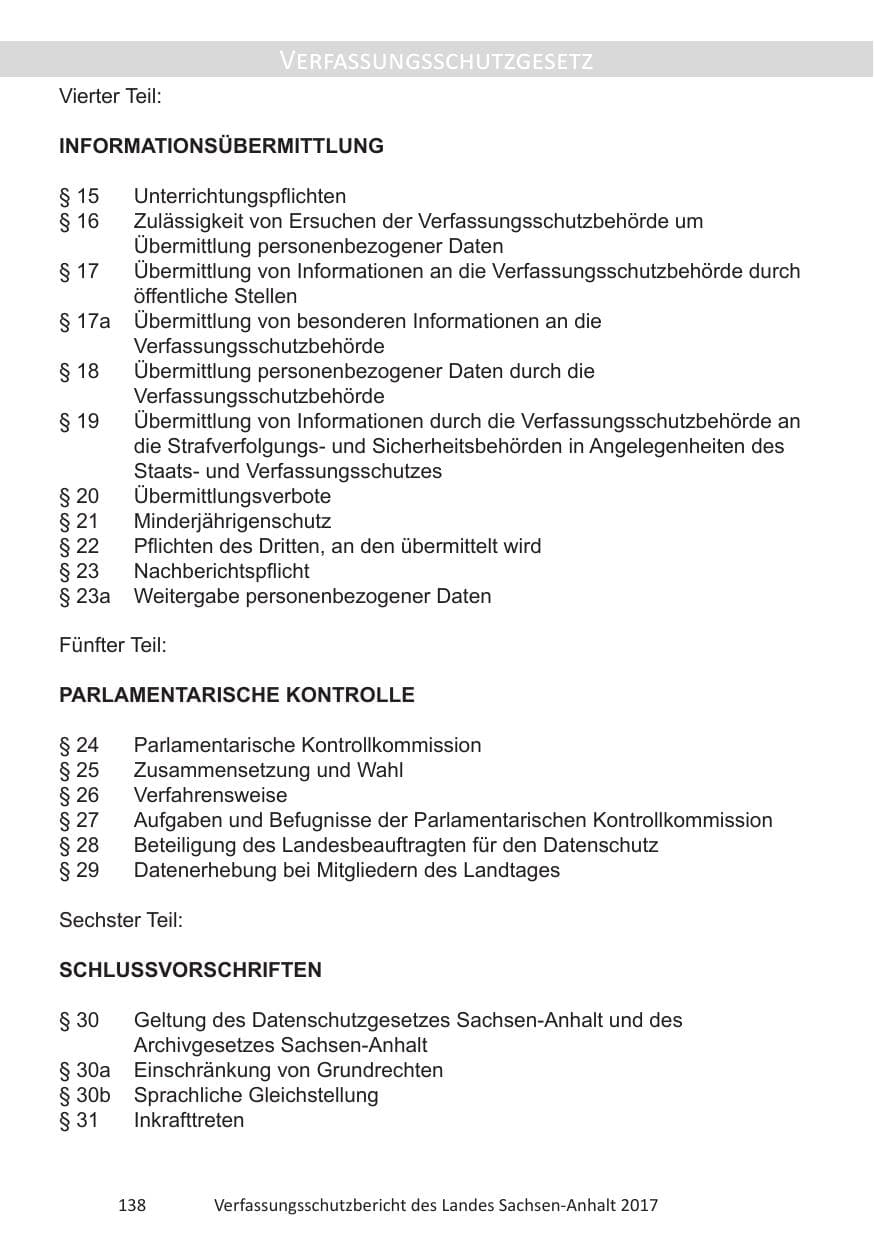 Seite 140 des Verfassungsschutzbericht 2017 Sachsen-Anhalt