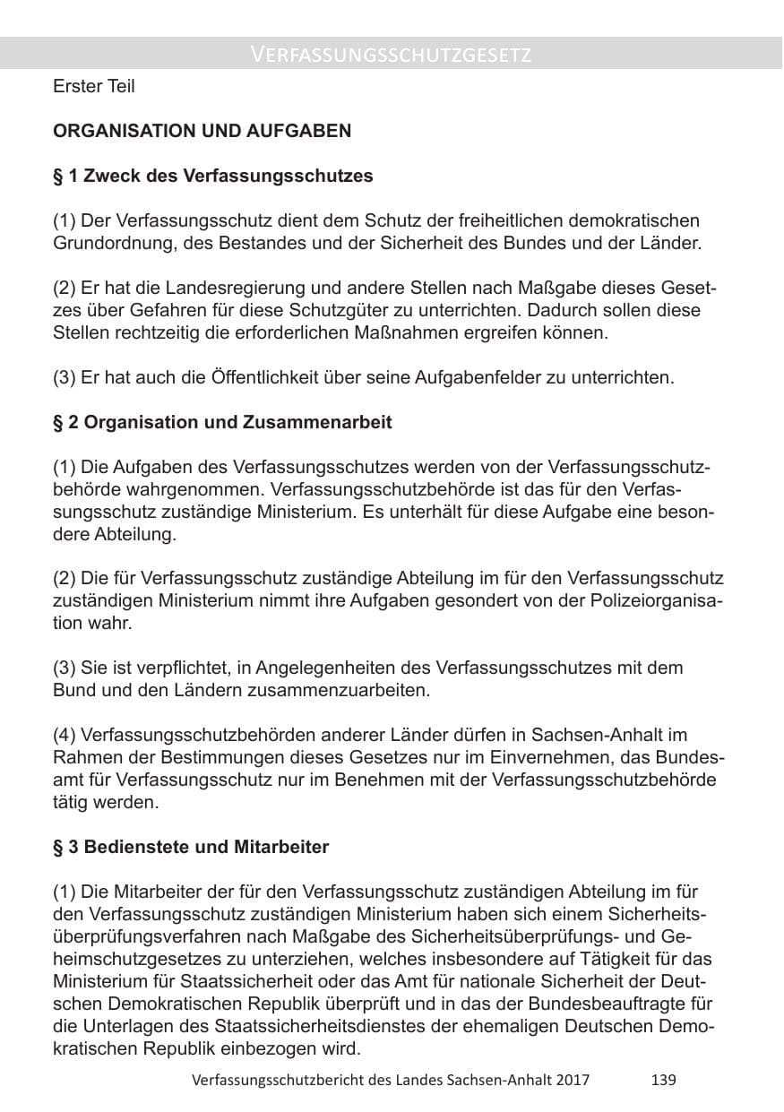Seite 141 des Verfassungsschutzbericht 2017 Sachsen-Anhalt