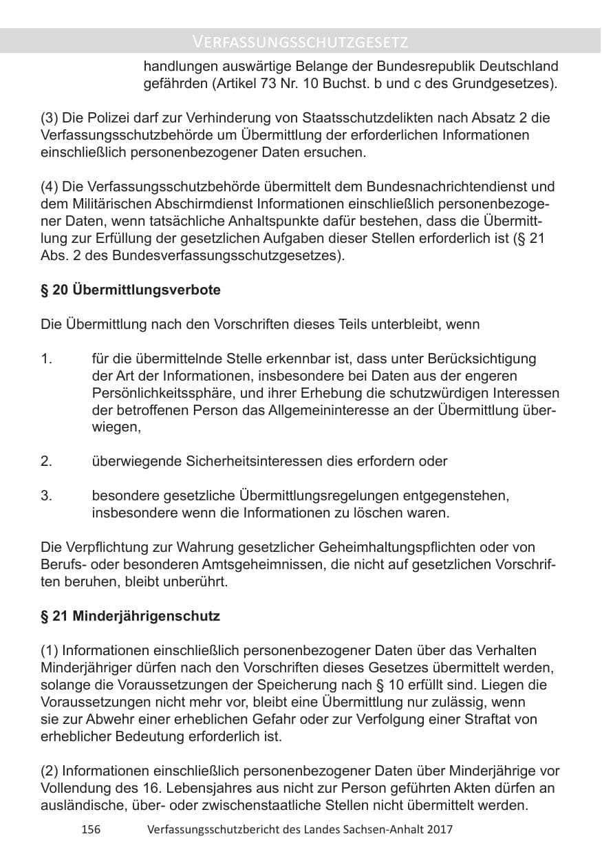 Seite 158 des Verfassungsschutzbericht 2017 Sachsen-Anhalt