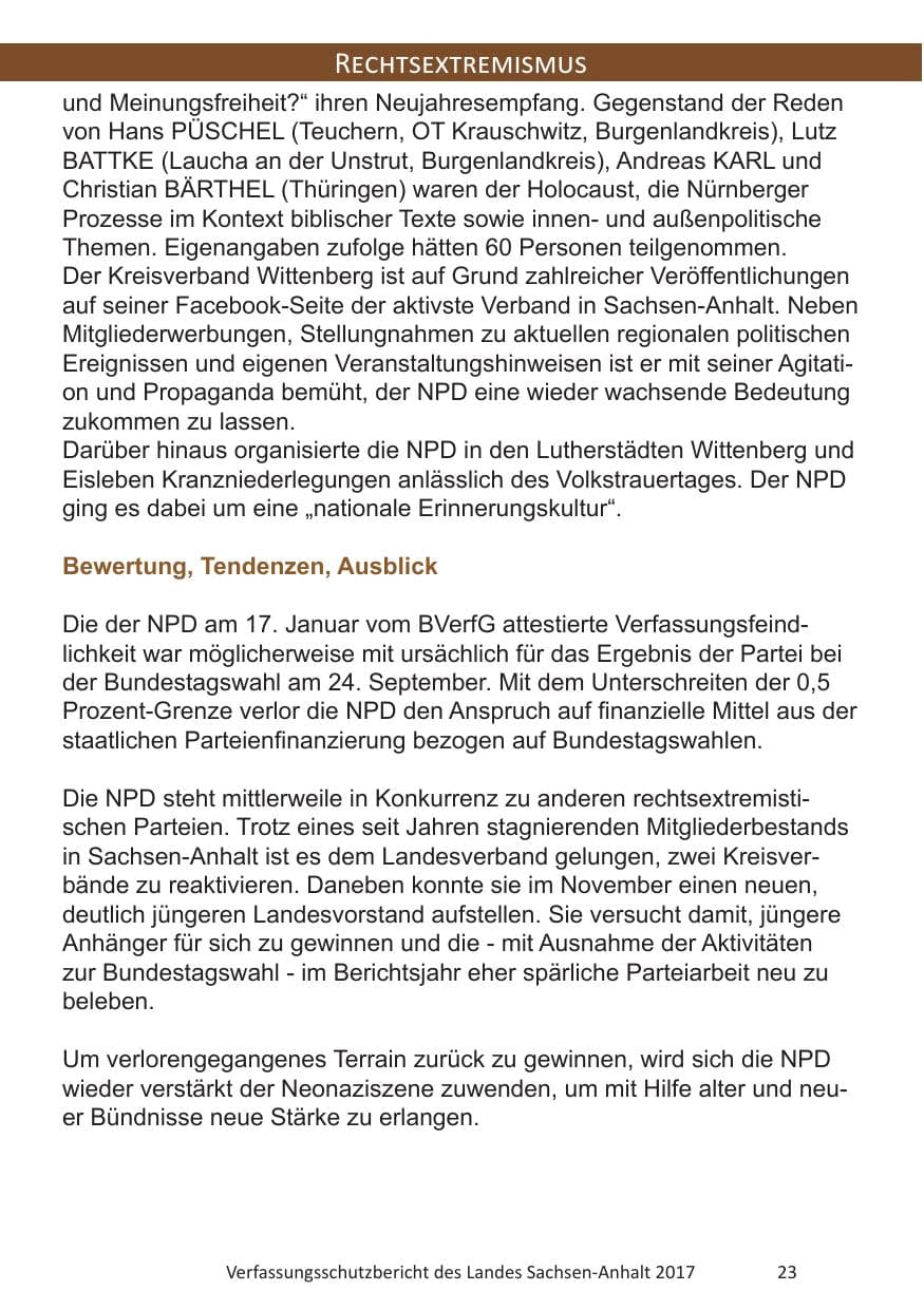 Seite 25 des Verfassungsschutzbericht 2017 Sachsen-Anhalt