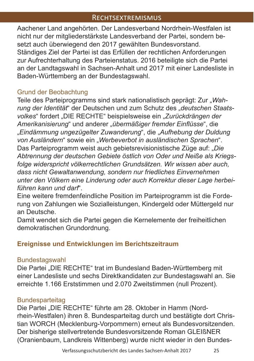Seite 27 des Verfassungsschutzbericht 2017 Sachsen-Anhalt