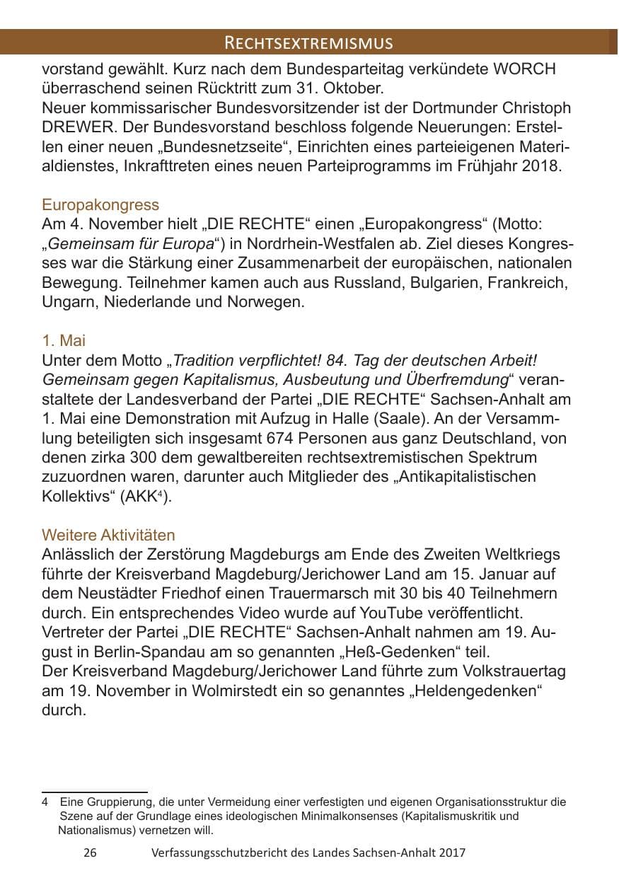 Seite 28 des Verfassungsschutzbericht 2017 Sachsen-Anhalt