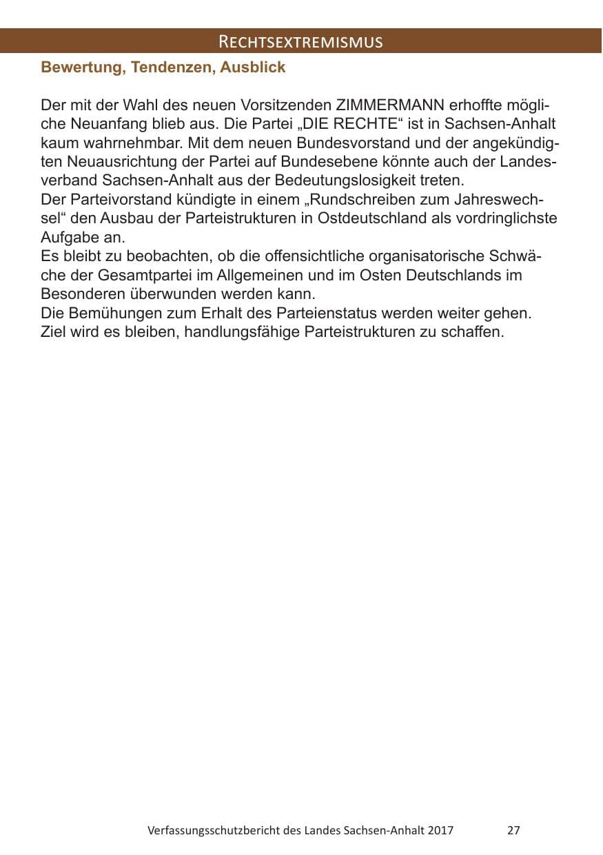Seite 29 des Verfassungsschutzbericht 2017 Sachsen-Anhalt