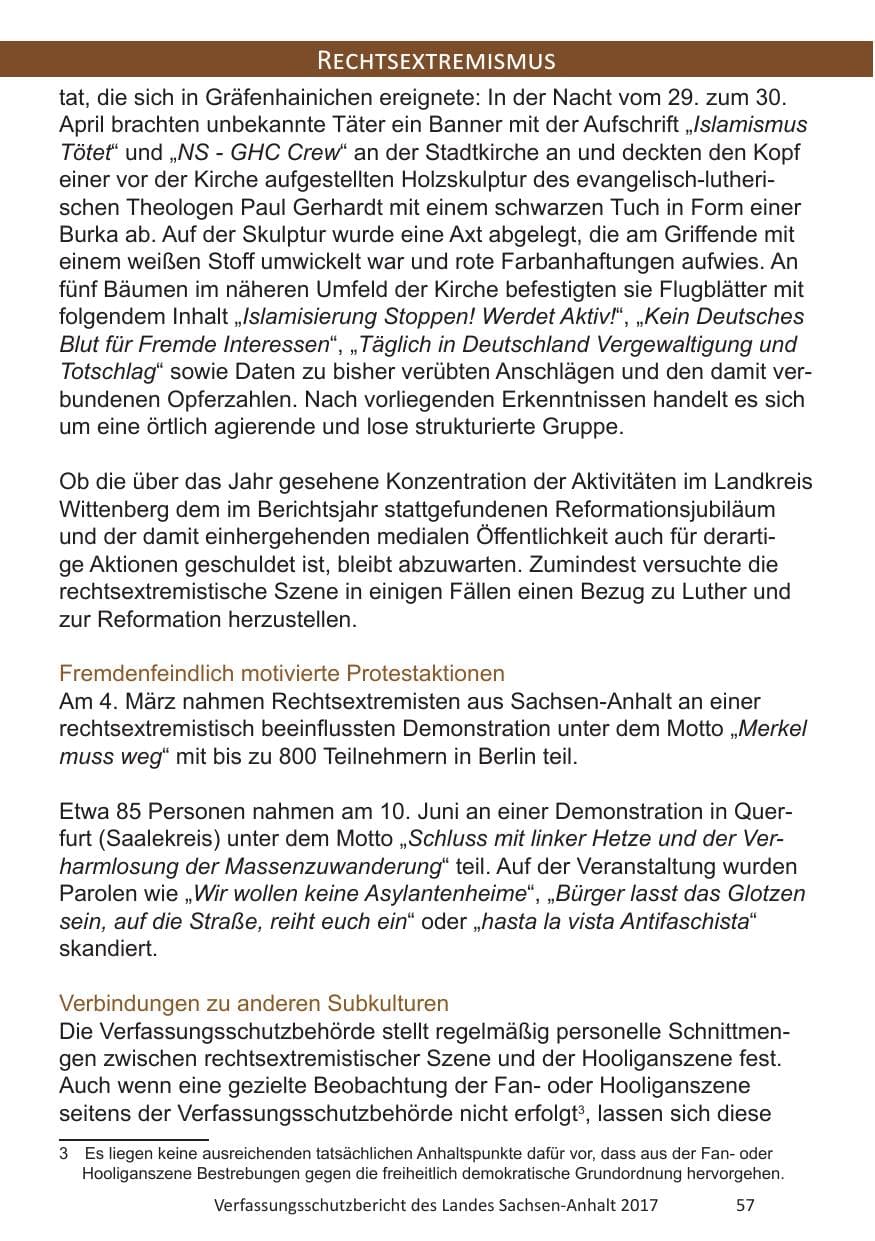 Seite 59 des Verfassungsschutzbericht 2017 Sachsen-Anhalt