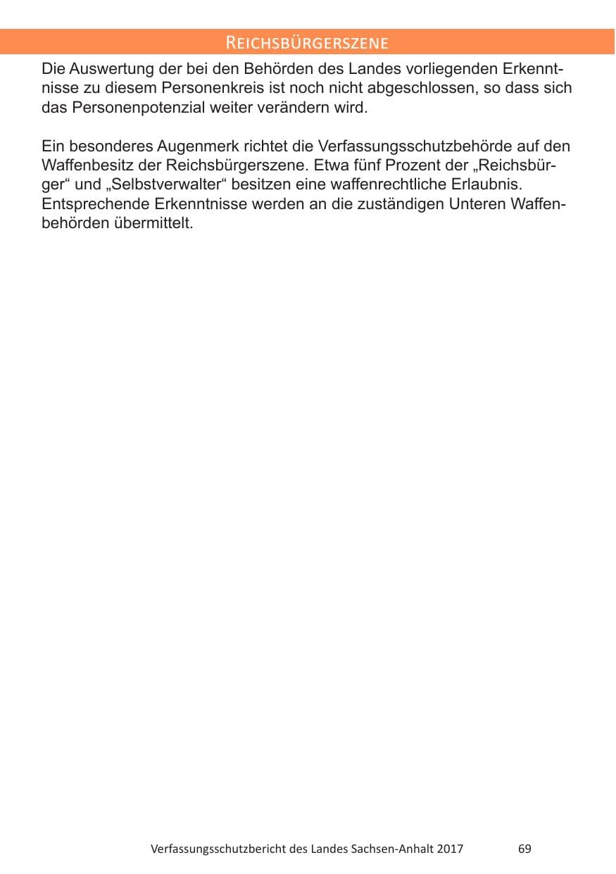 Seite 71 des Verfassungsschutzbericht 2017 Sachsen-Anhalt