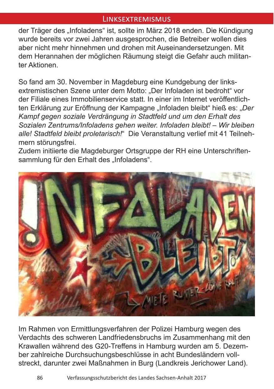 Seite 88 des Verfassungsschutzbericht 2017 Sachsen-Anhalt