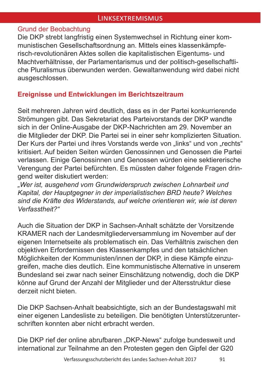 Seite 93 des Verfassungsschutzbericht 2017 Sachsen-Anhalt