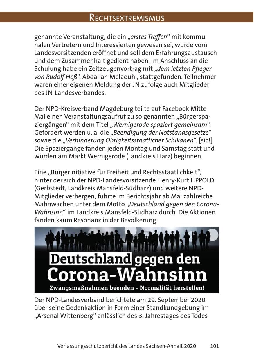 Seite 103 des Verfassungsschutzbericht 2020 Sachsen-Anhalt