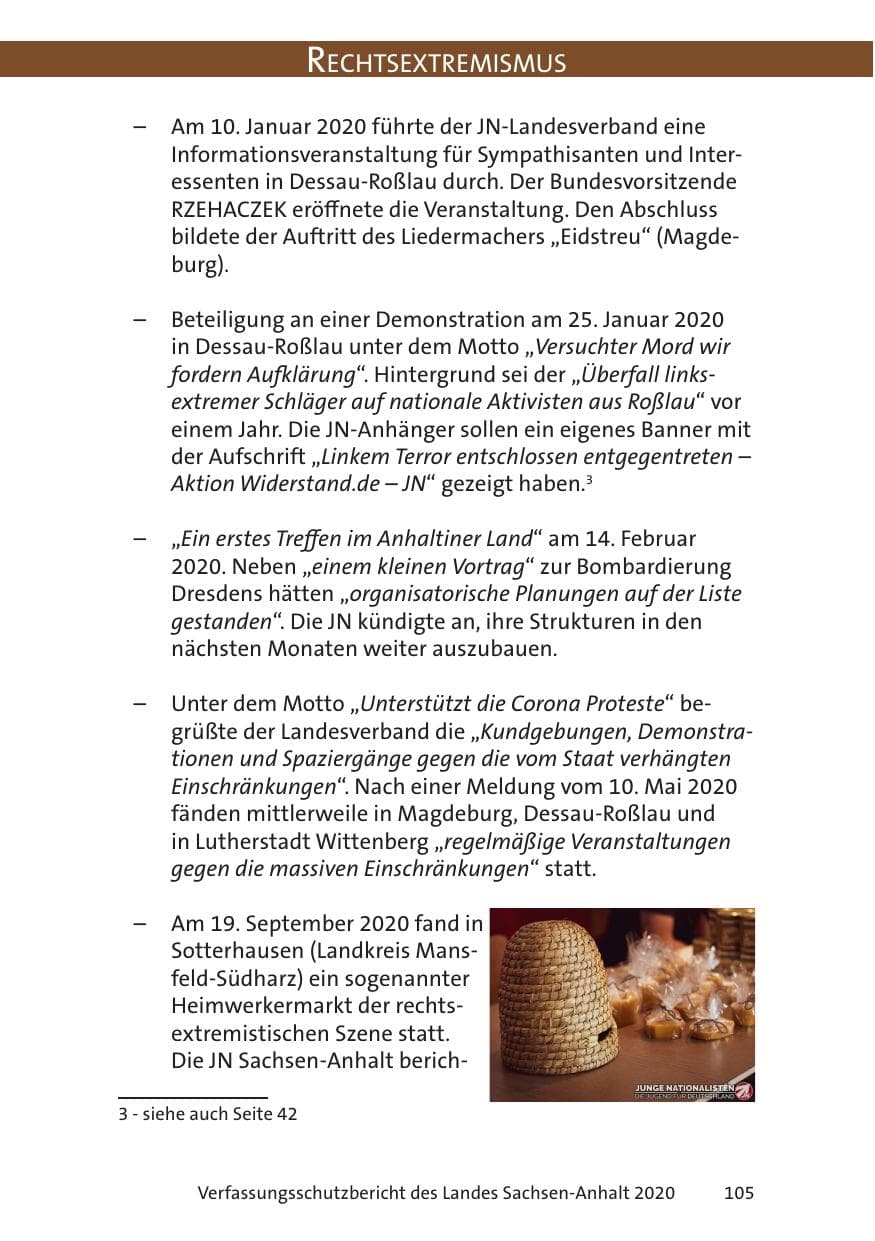 Seite 107 des Verfassungsschutzbericht 2020 Sachsen-Anhalt