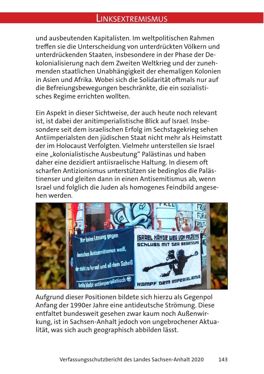 Seite 145 des Verfassungsschutzbericht 2020 Sachsen-Anhalt