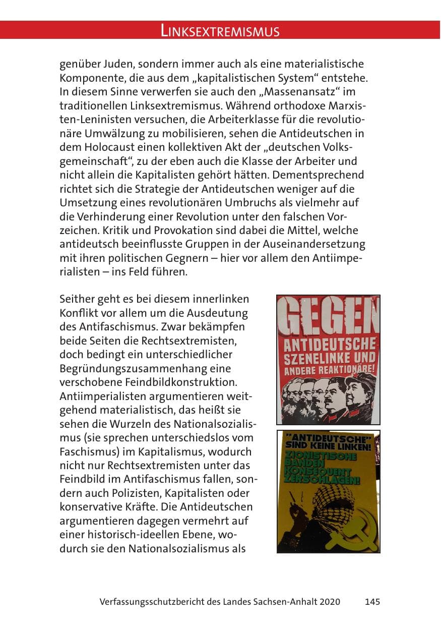 Seite 147 des Verfassungsschutzbericht 2020 Sachsen-Anhalt