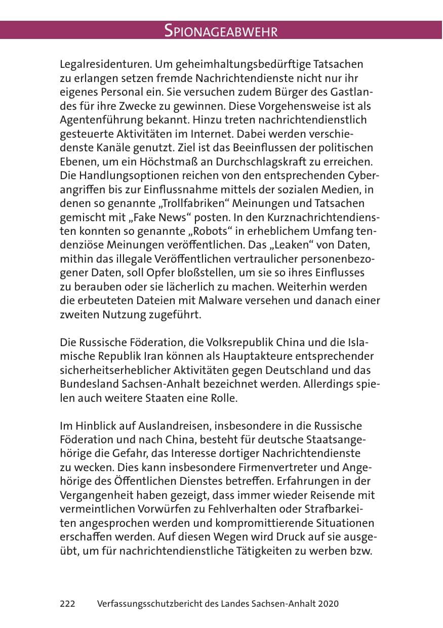Seite 224 des Verfassungsschutzbericht 2020 Sachsen-Anhalt