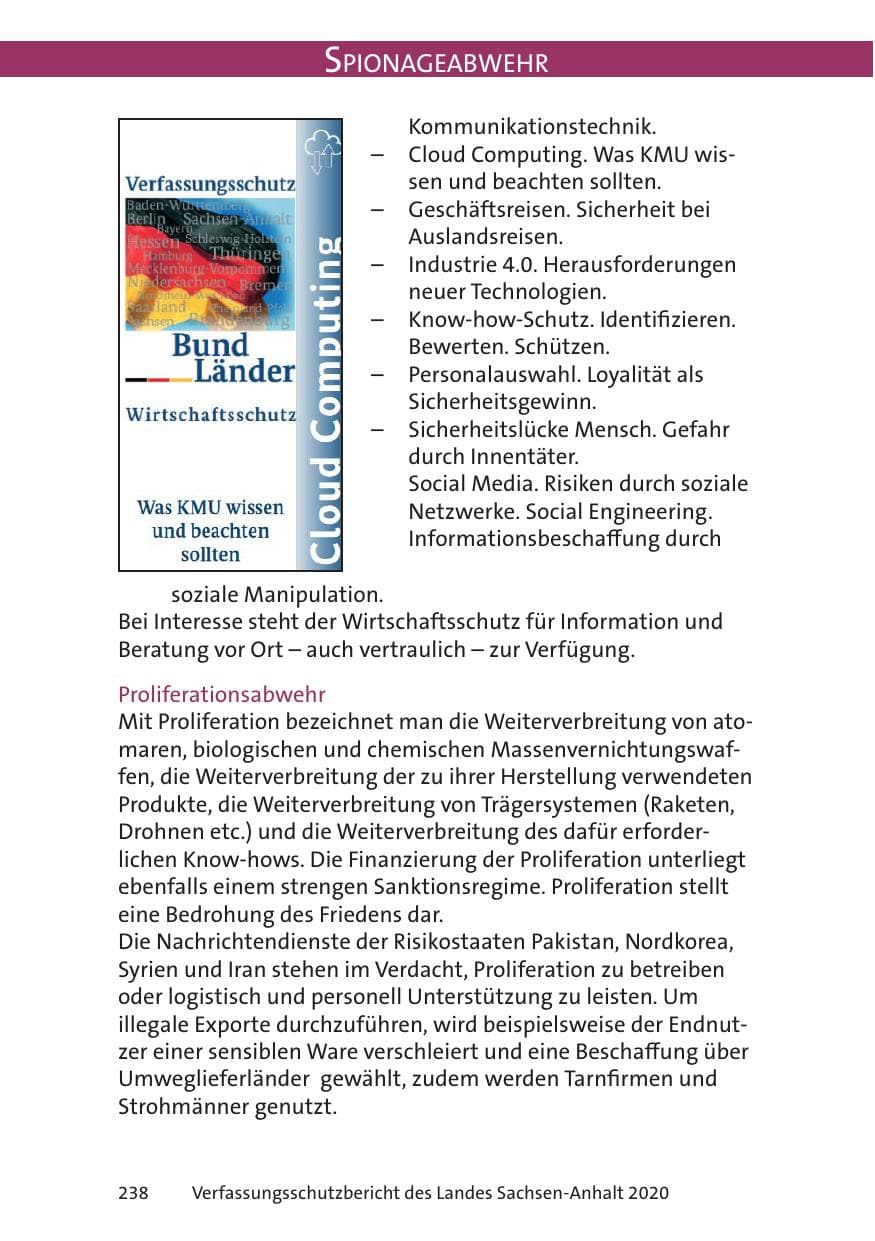 Seite 240 des Verfassungsschutzbericht 2020 Sachsen-Anhalt