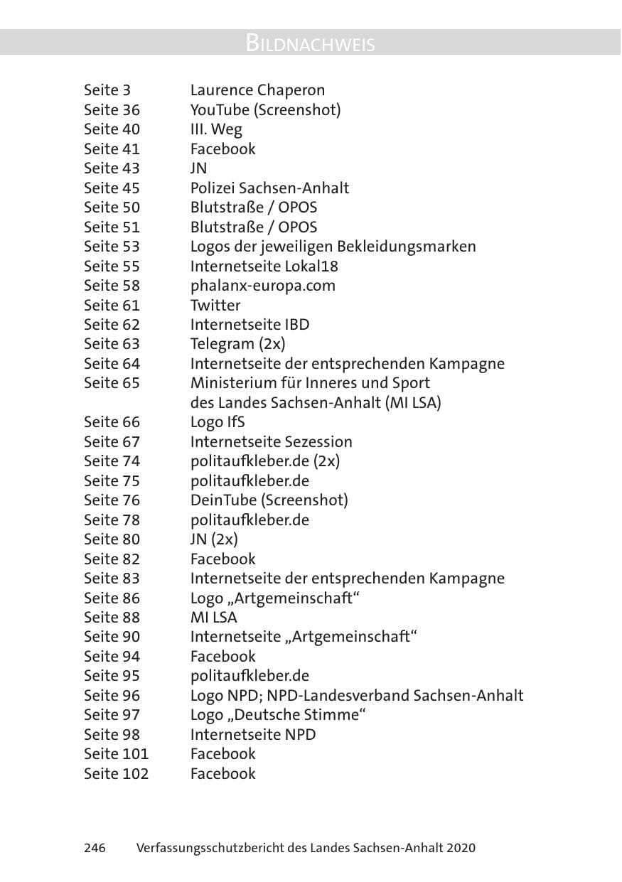 Seite 248 des Verfassungsschutzbericht 2020 Sachsen-Anhalt