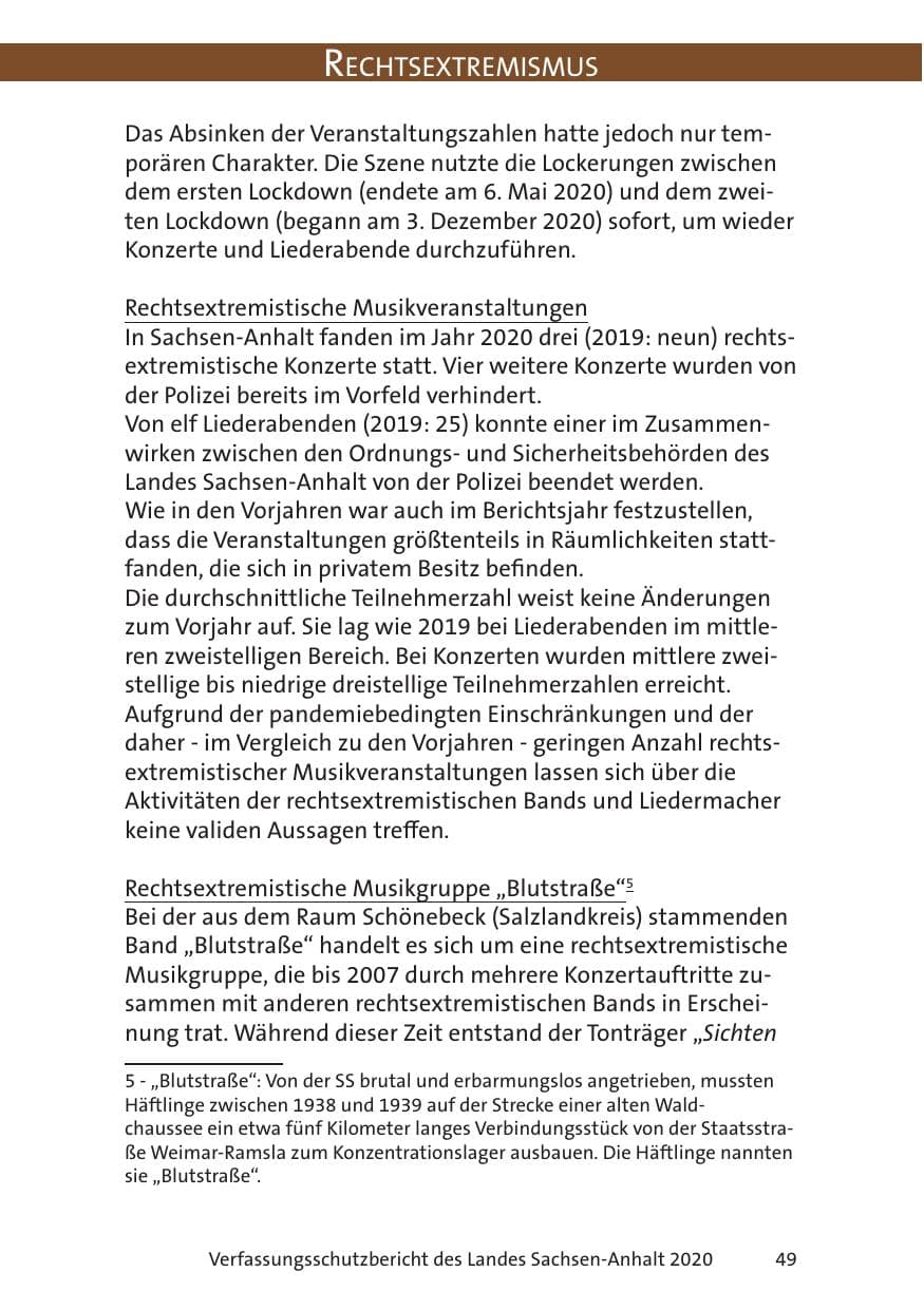 Seite 51 des Verfassungsschutzbericht 2020 Sachsen-Anhalt