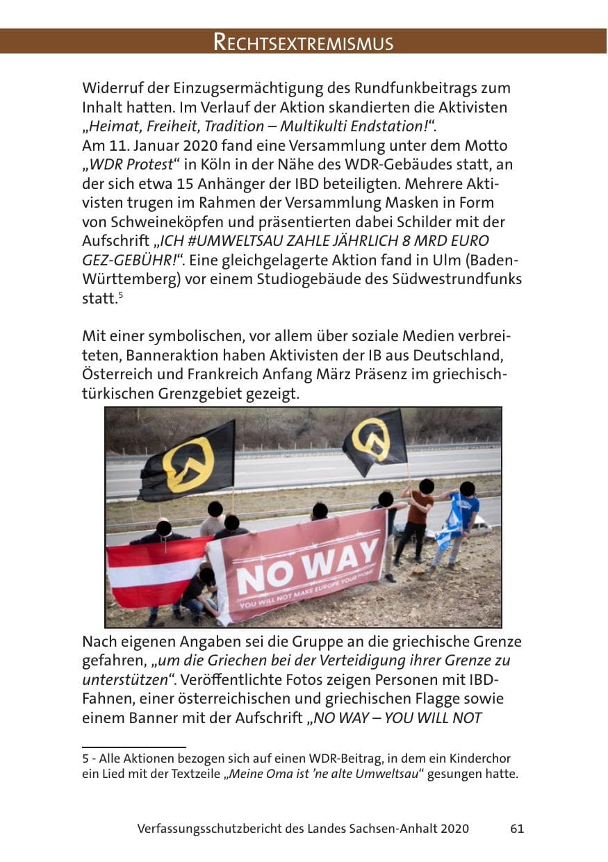 Seite 63 des Verfassungsschutzbericht 2020 Sachsen-Anhalt